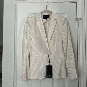 Massimo Dutti Striped Single Button Blazer, size 2